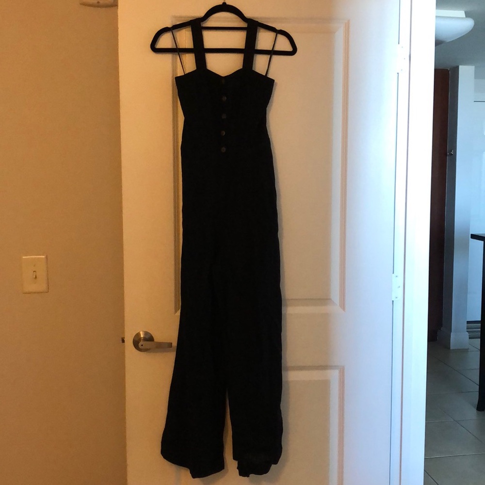Black linen jumpsuit
